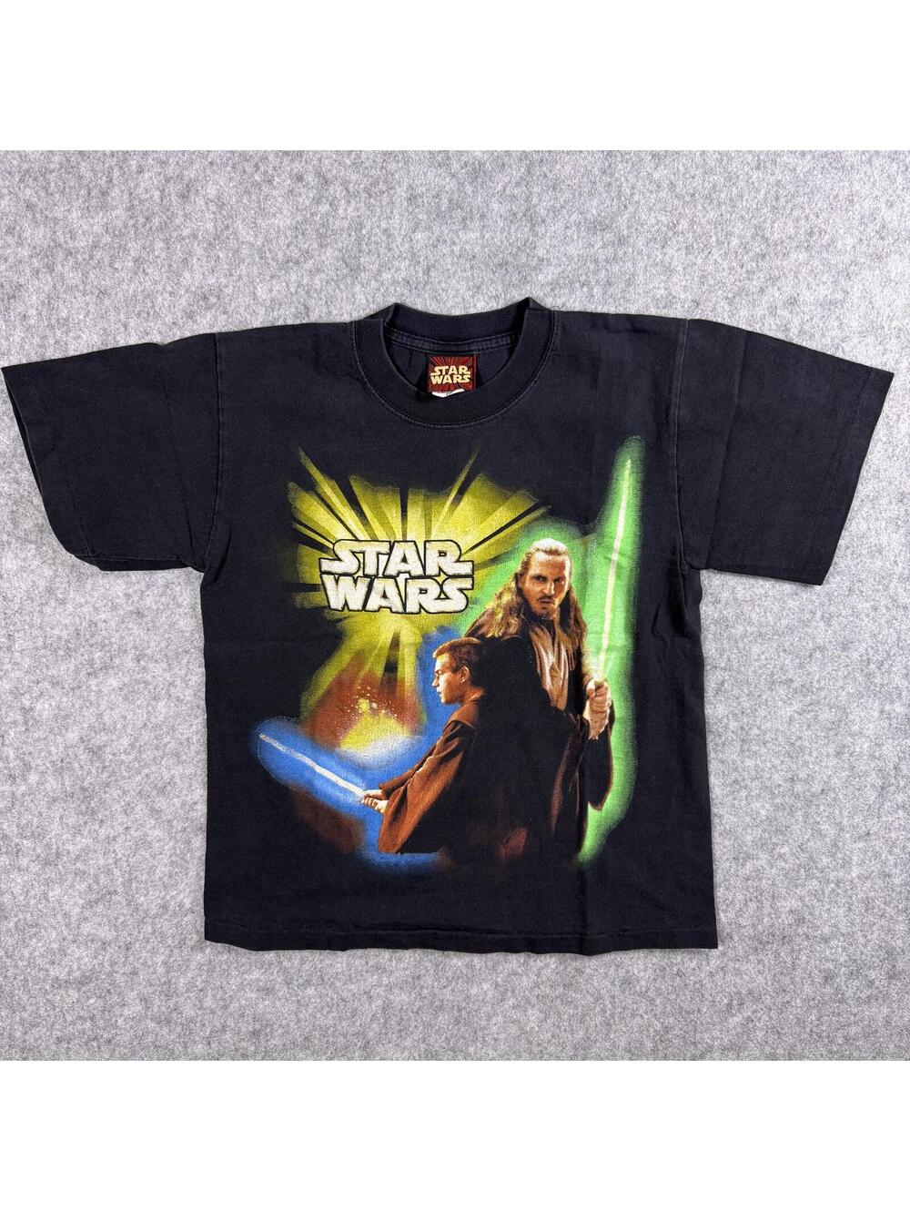 Star Wars Episode I Qui-Gon Jinn Obi-Wan Kenobi T-Shirt Black L(8)